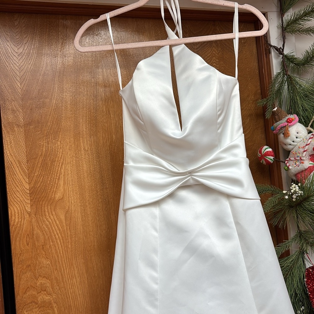 Jessica McClintock CLASSIC WEDDING Dress Size 1/2 Bright White A line dress🤍
